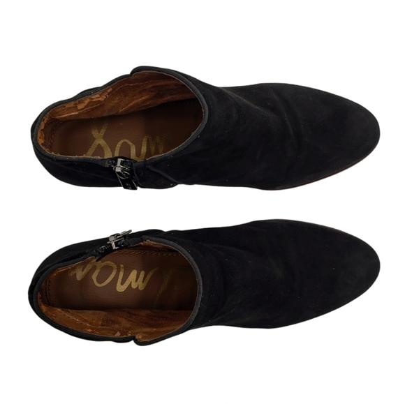 Sam Edelman Petty Black Suede Ankle Bootie Sz 8.5 - Picture 10 of 12